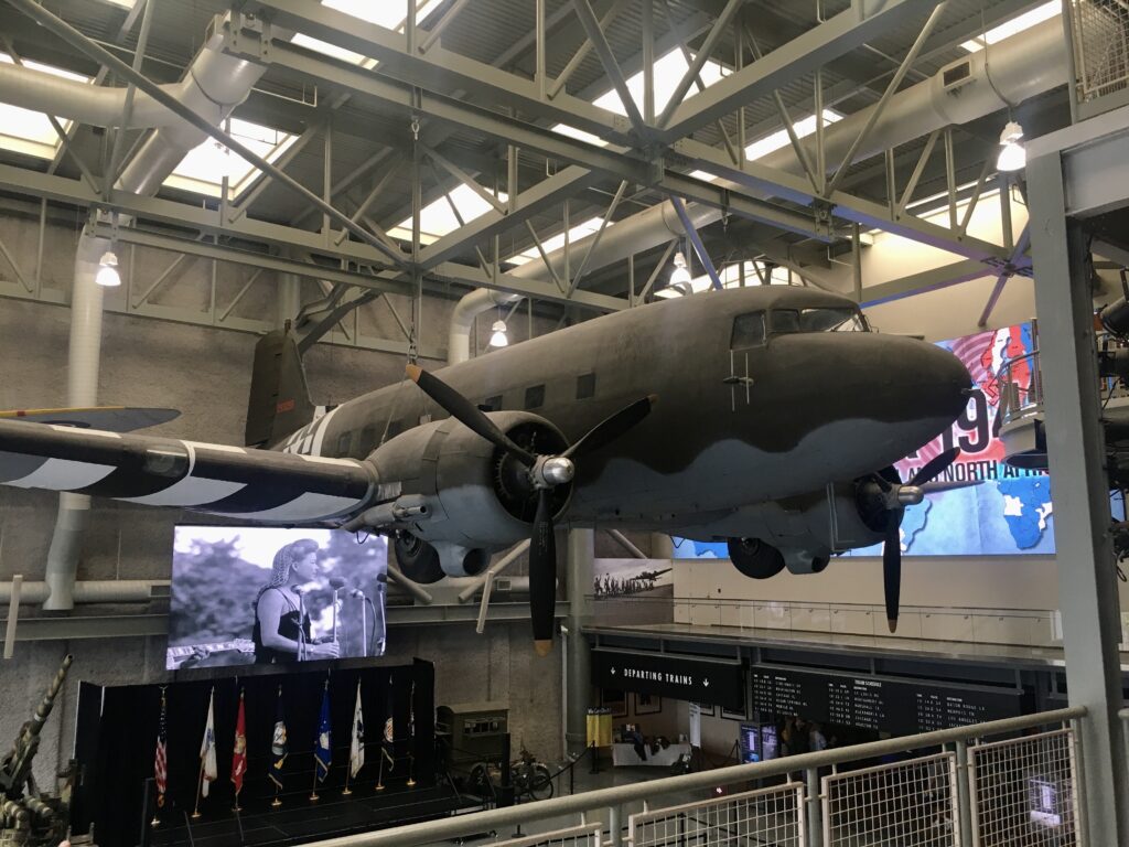 war plane at wwii museum nola - what to do in new orleans