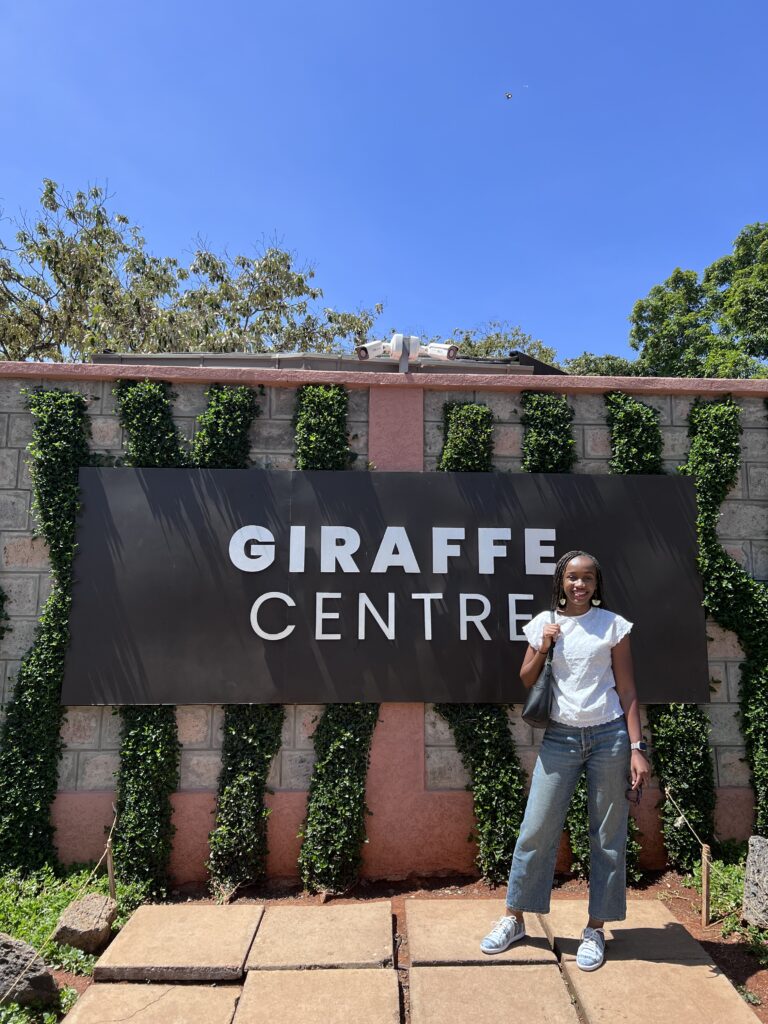 afoma umesi at giraffe center kenya